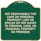 Signmission Not Responsible for Cars or Personal Property Lost or Stolen or for Injury to Persons, G-1818-23546 A-DES-G-1818-23546 - alternate 1